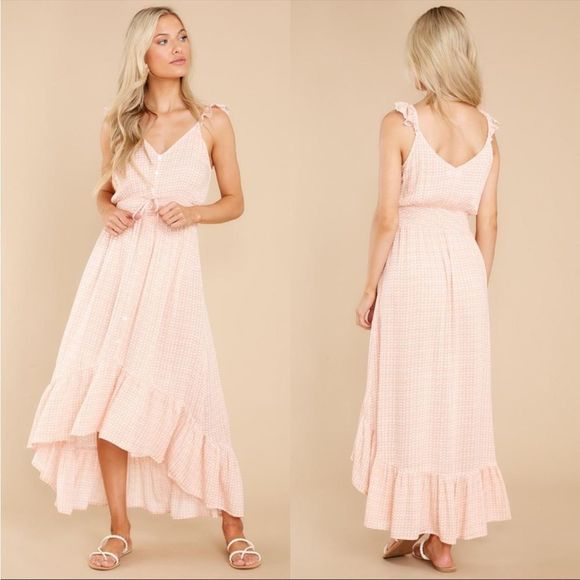 Red Dress Boutique Dresses & Skirts - Red Dress Burst Your Bubbly Peach High-Low Dress